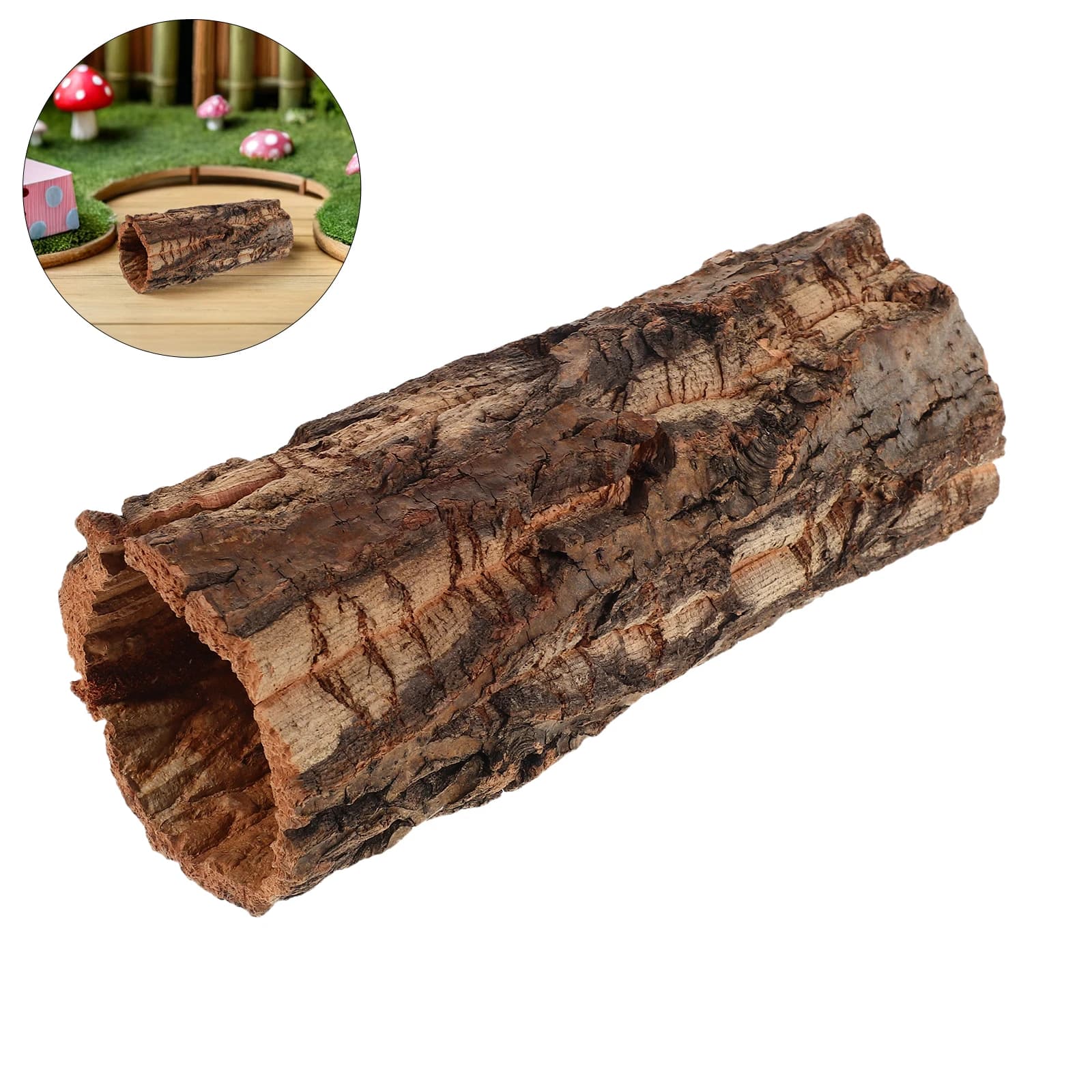 Natural Wood Bark Hideaway - alternate view